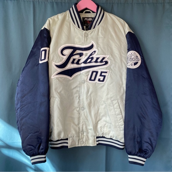 Vintage Y2K FUBU Varsity Bomber Jacket - Picture 1 of 12